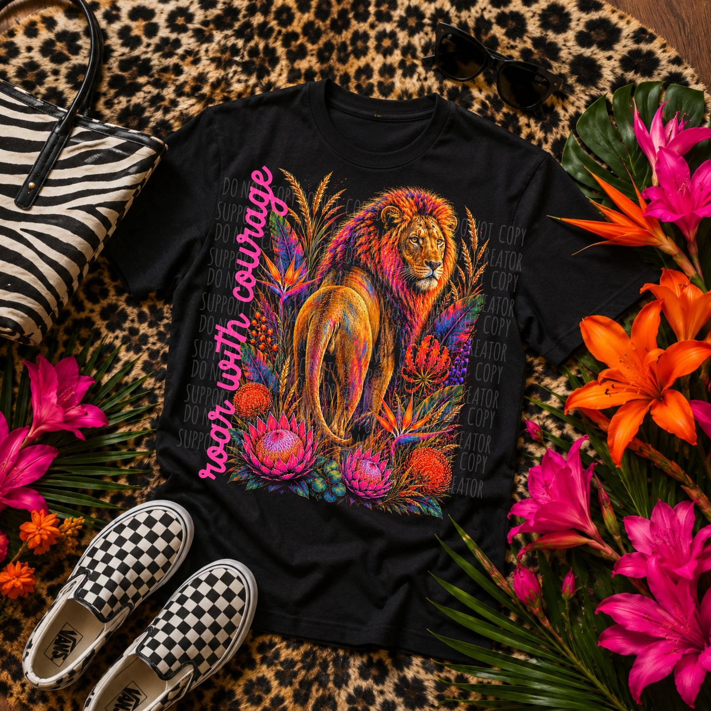 Roar With Courage BLK Tee