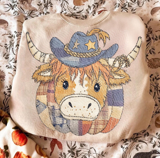 Patchwork Highland Cow
