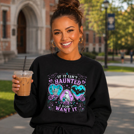 If It Isn’t Haunted Blk tee