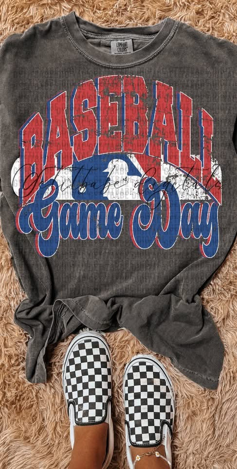 Red and Blue Baseball