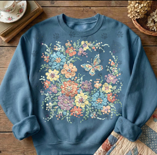 Butterfly Floral Painting