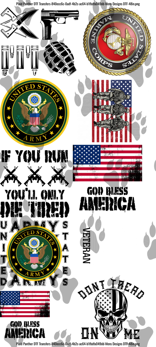 Military DTF GANGSHEET