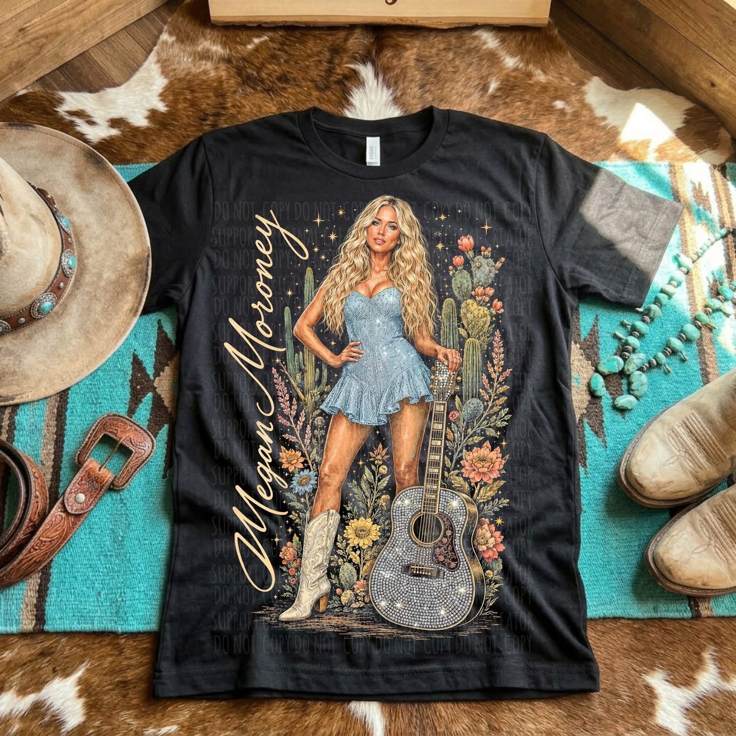 Megan M Blk Tee