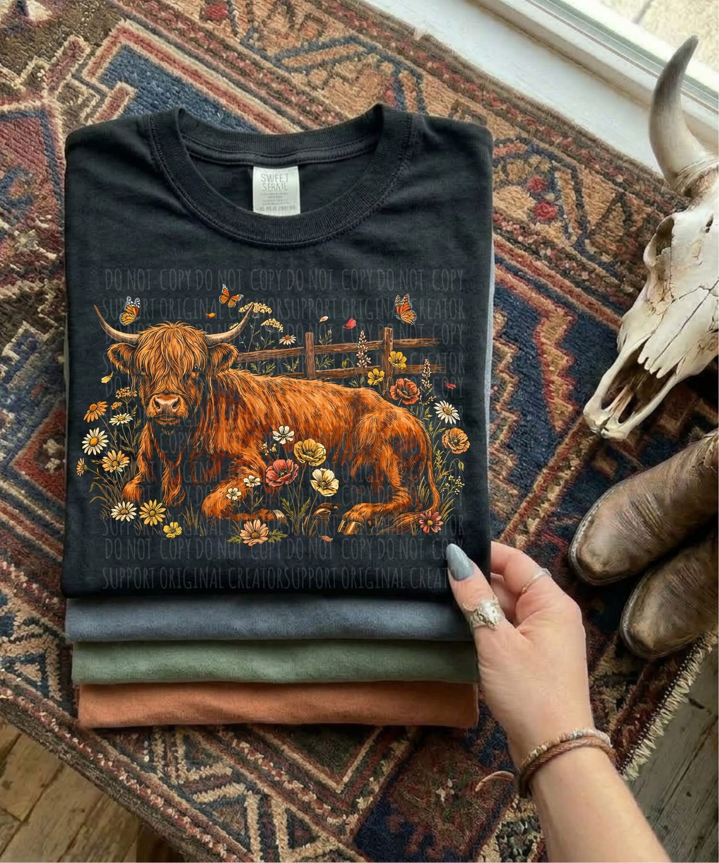 Cows Blk or Dark Tee