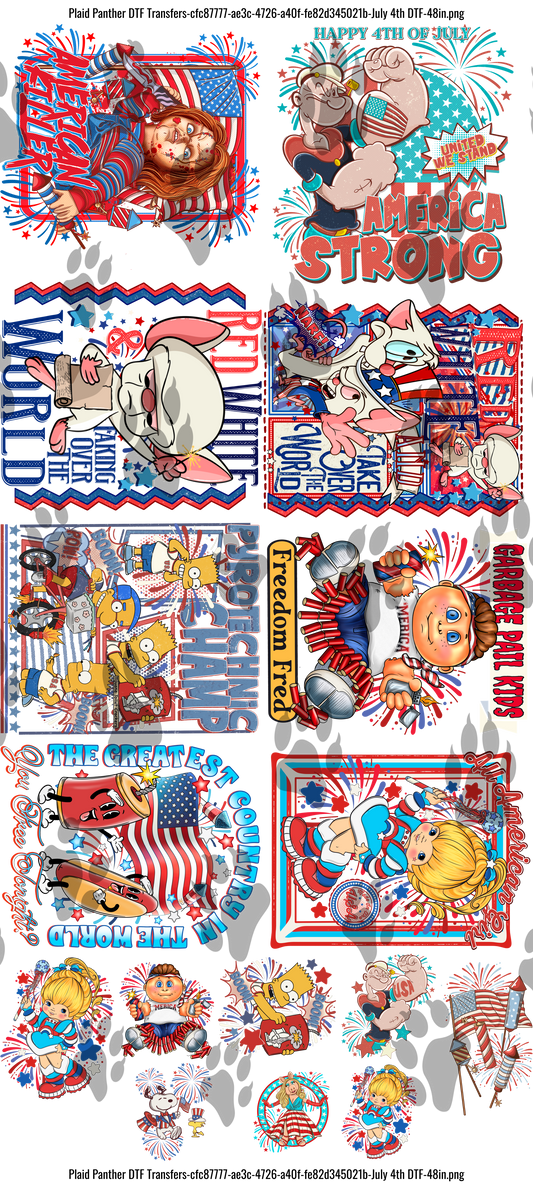 4th of July DTF Gangsheet
