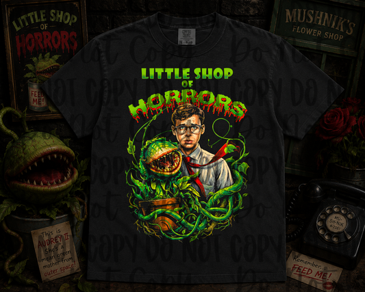 Little Shop of Horrors blk tee