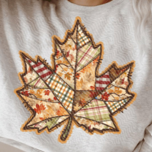 Patchwork Fall Leaf