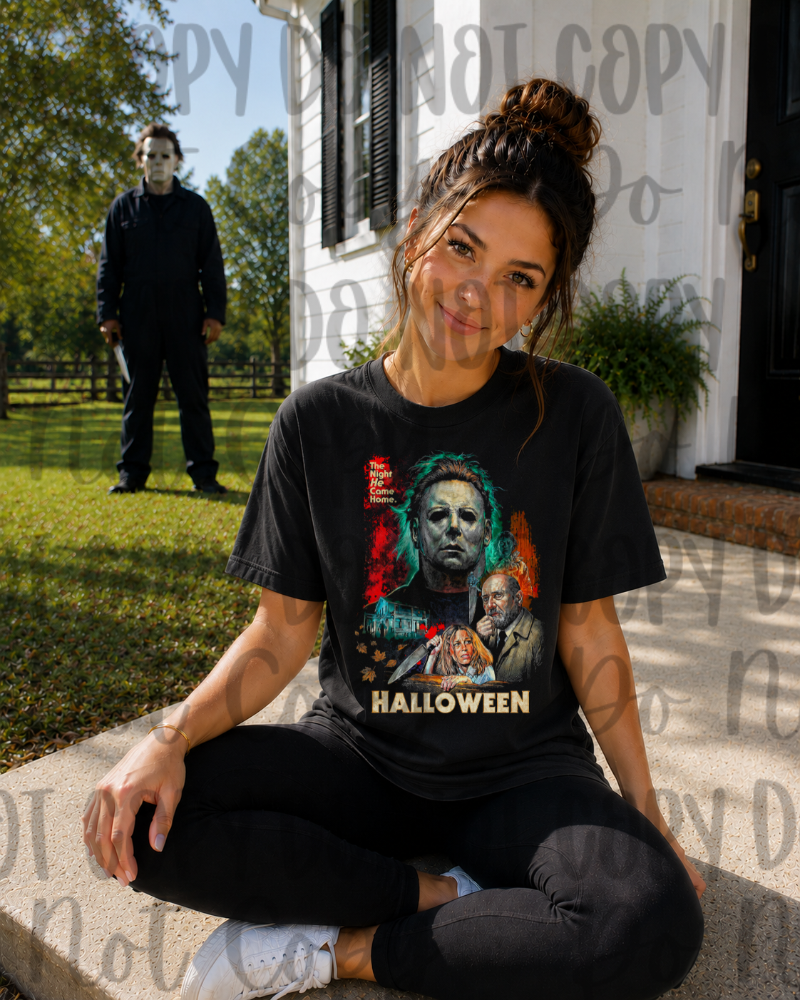 Halloween blk tee