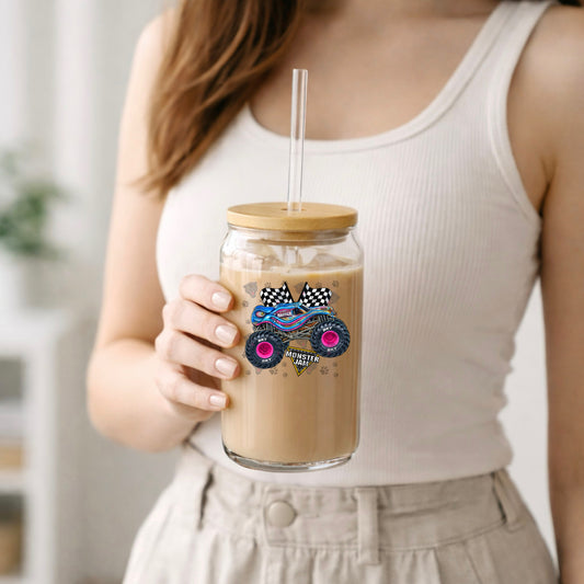 Pink Wheels Monster Truck Decal