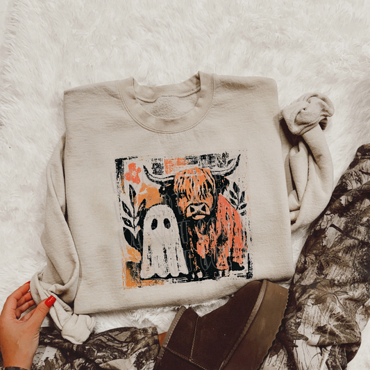 Highland Cow and Ghost