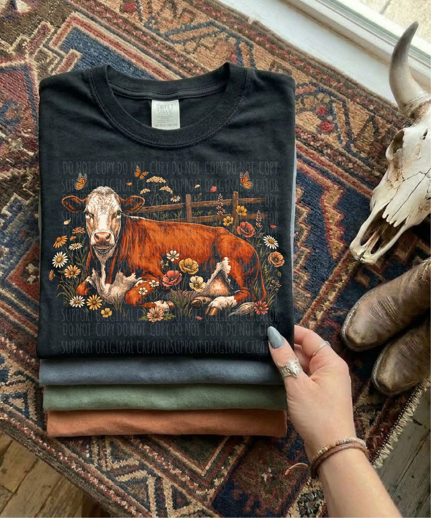 Cows Blk or Dark Tee