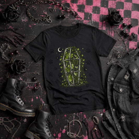 Green Coffin Blk Tee
