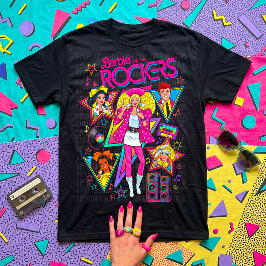 Barb and the Rockers Blk Tee