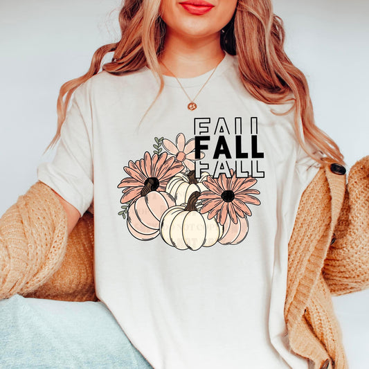 Fall Pumpkins and Flowers