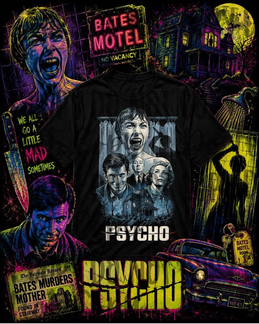 Psycho BLK Tee DTF Transfer