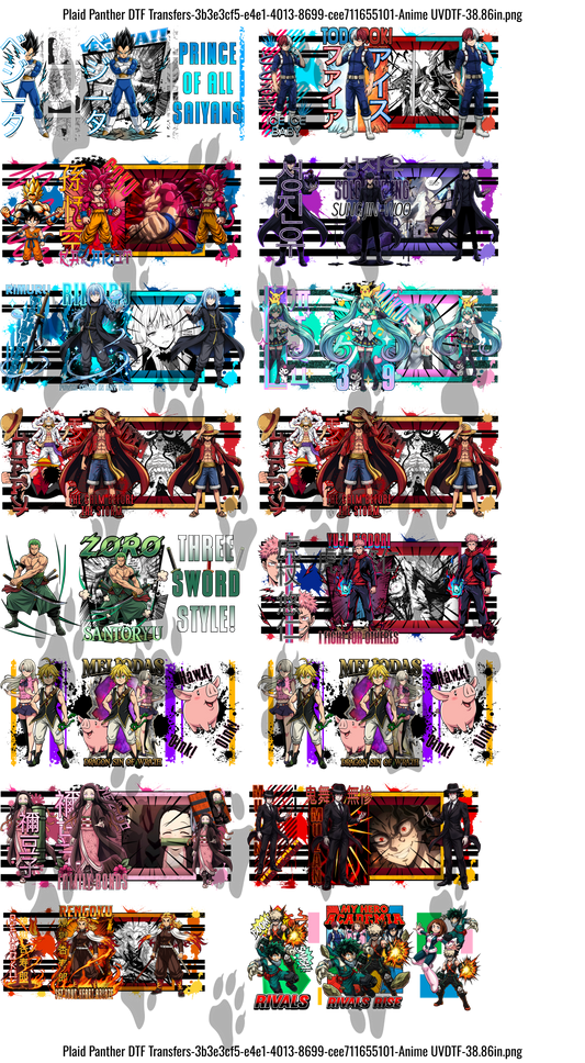 Anime themed uv gangsheet