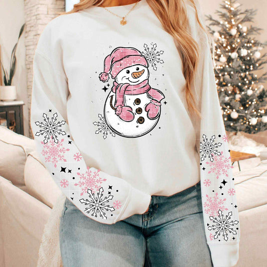 Snowman Pink Scarf