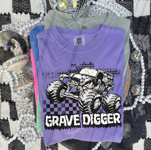 MJ Black and White Grave Digger