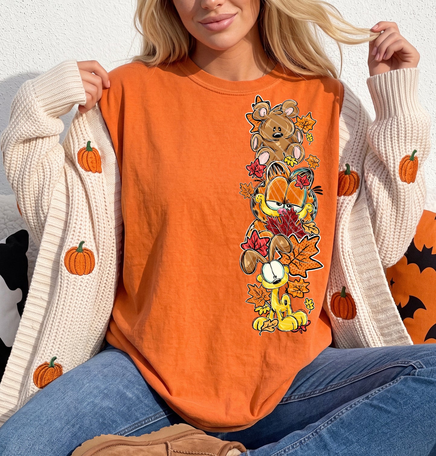Garfield Odie Fall Leaf Stack