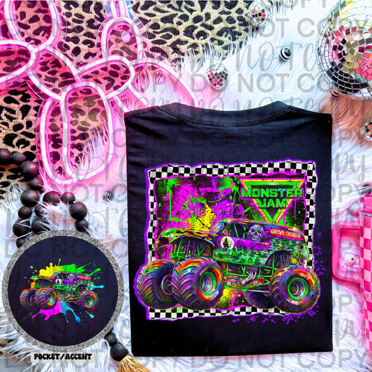 MJ Grave Digger Checkerboard