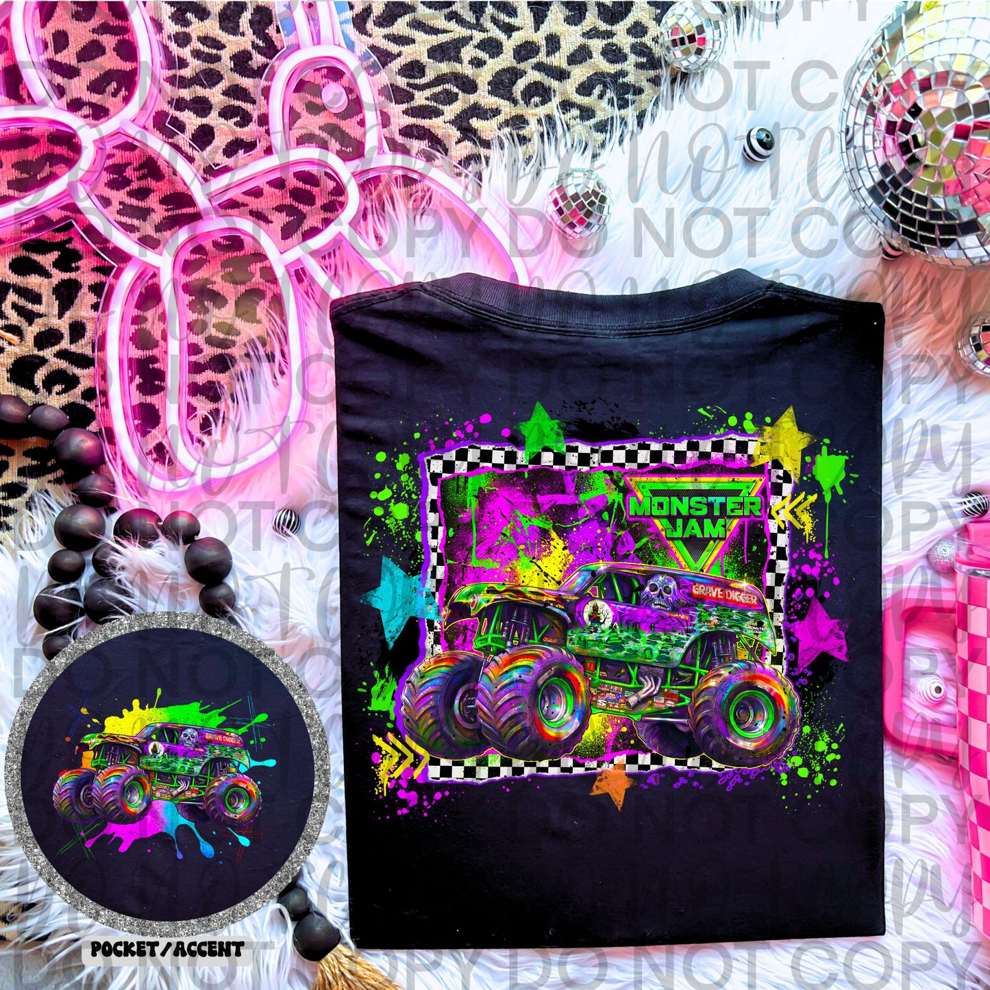 MJ Grave Digger Neon Splatter