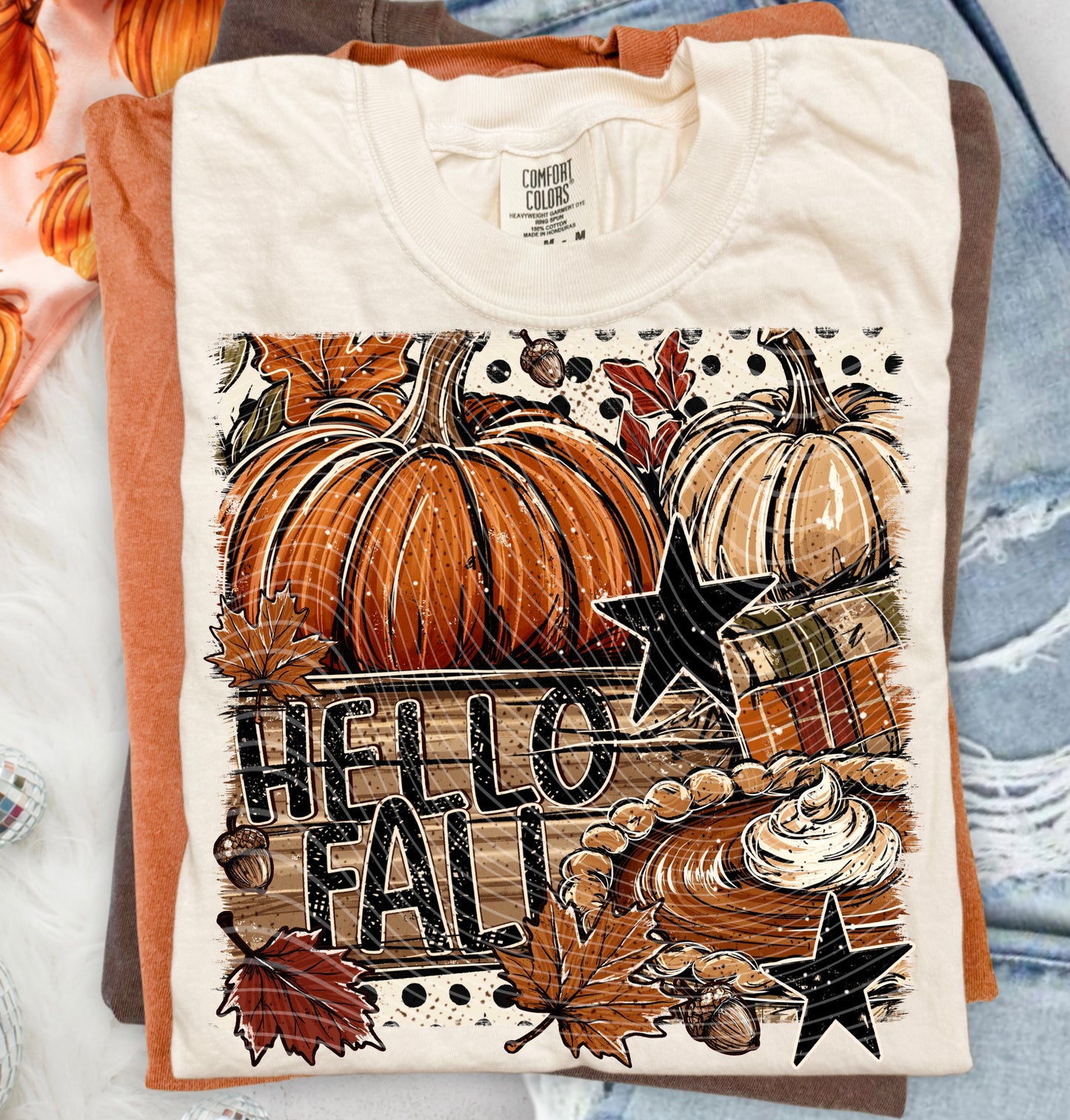 Hello Fall Pumpkin Block
