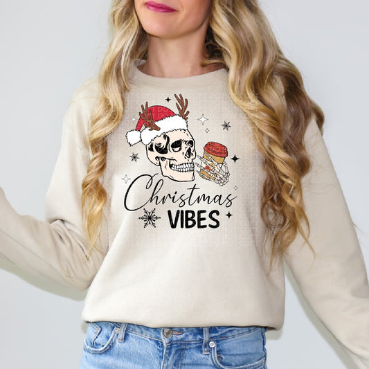 Christmas Vibes Skull