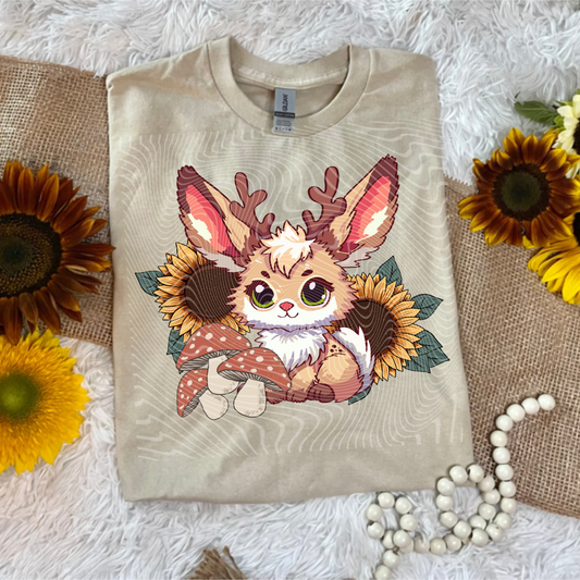 Deer With Sunflowers