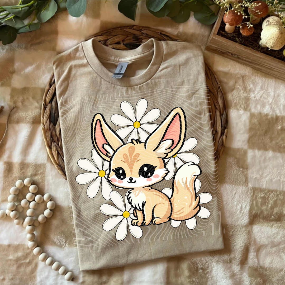 Fennec Fox With Daisies