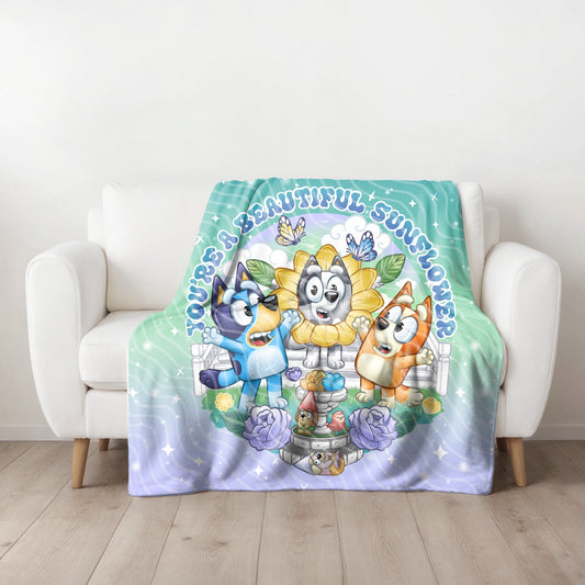 Heeler Sunflower Blanket