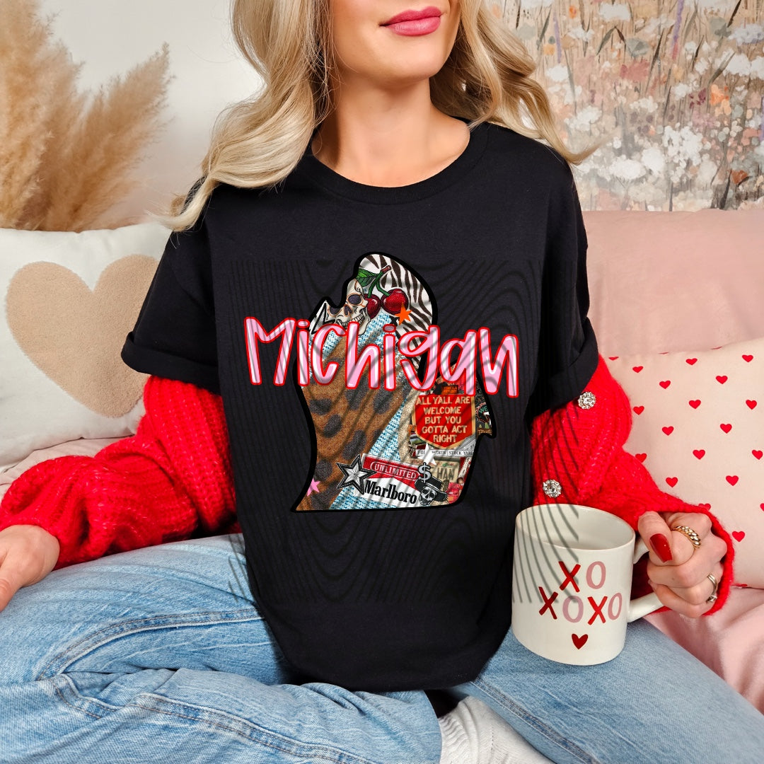 Michigan – Plaid Panther DTF Transfers
