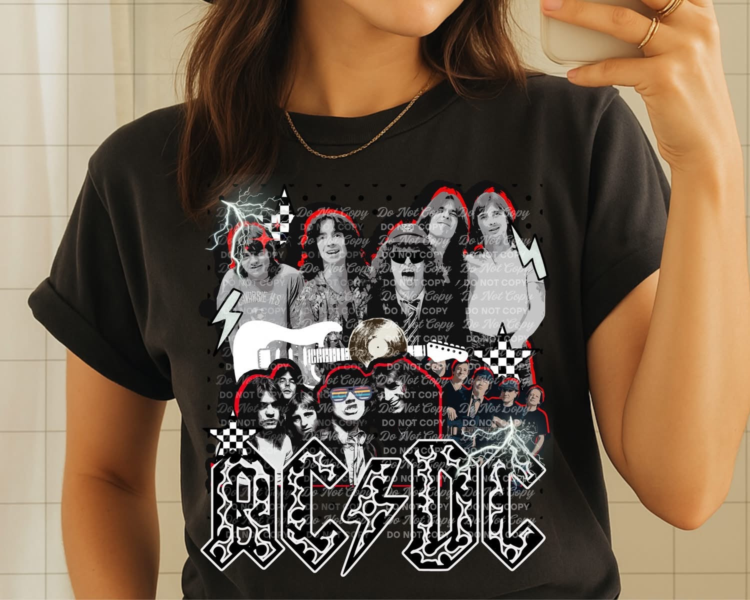 Ac Dc – Plaid Panther DTF Transfers