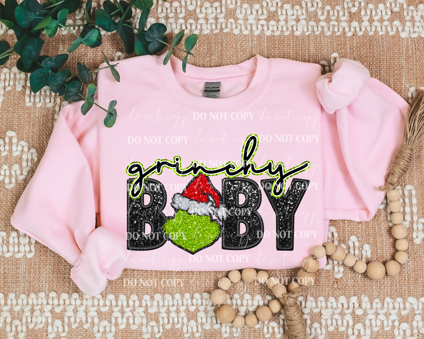 Glitter Grinchy baby