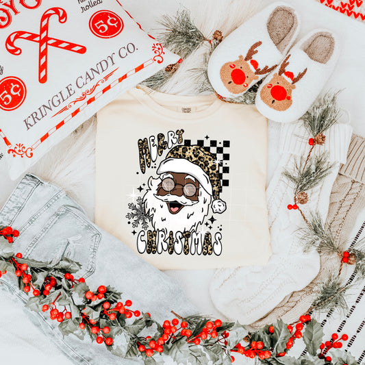 Merry Christmas Santa Leopard Hat