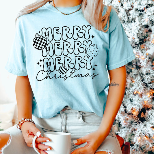 Merry Merry Merry Christmas Black