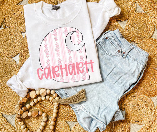 Pink Floral Western Workwear Inspired