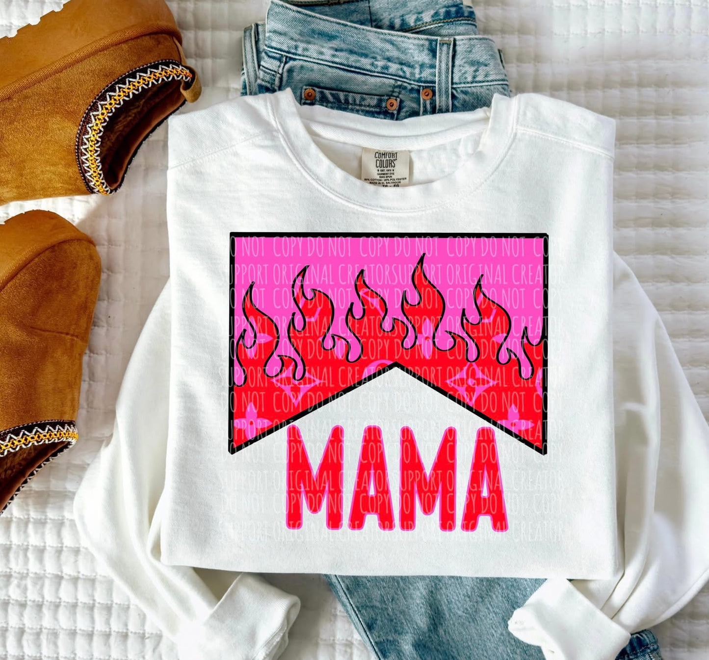 Mama Hot Pink Flame