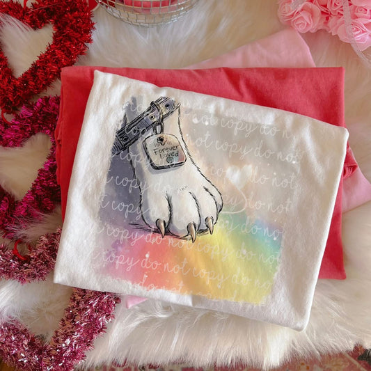 Forever Loved Rainbow Dog Paw