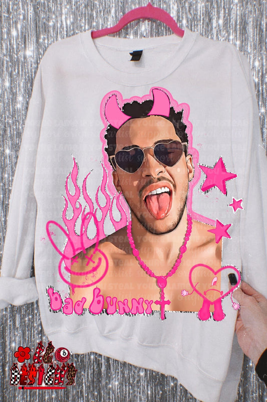 Neon Pink Devil Horn