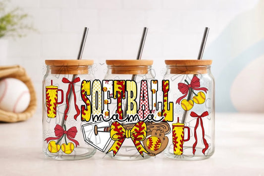 Softball Mama Yellow Wrap UVDTF