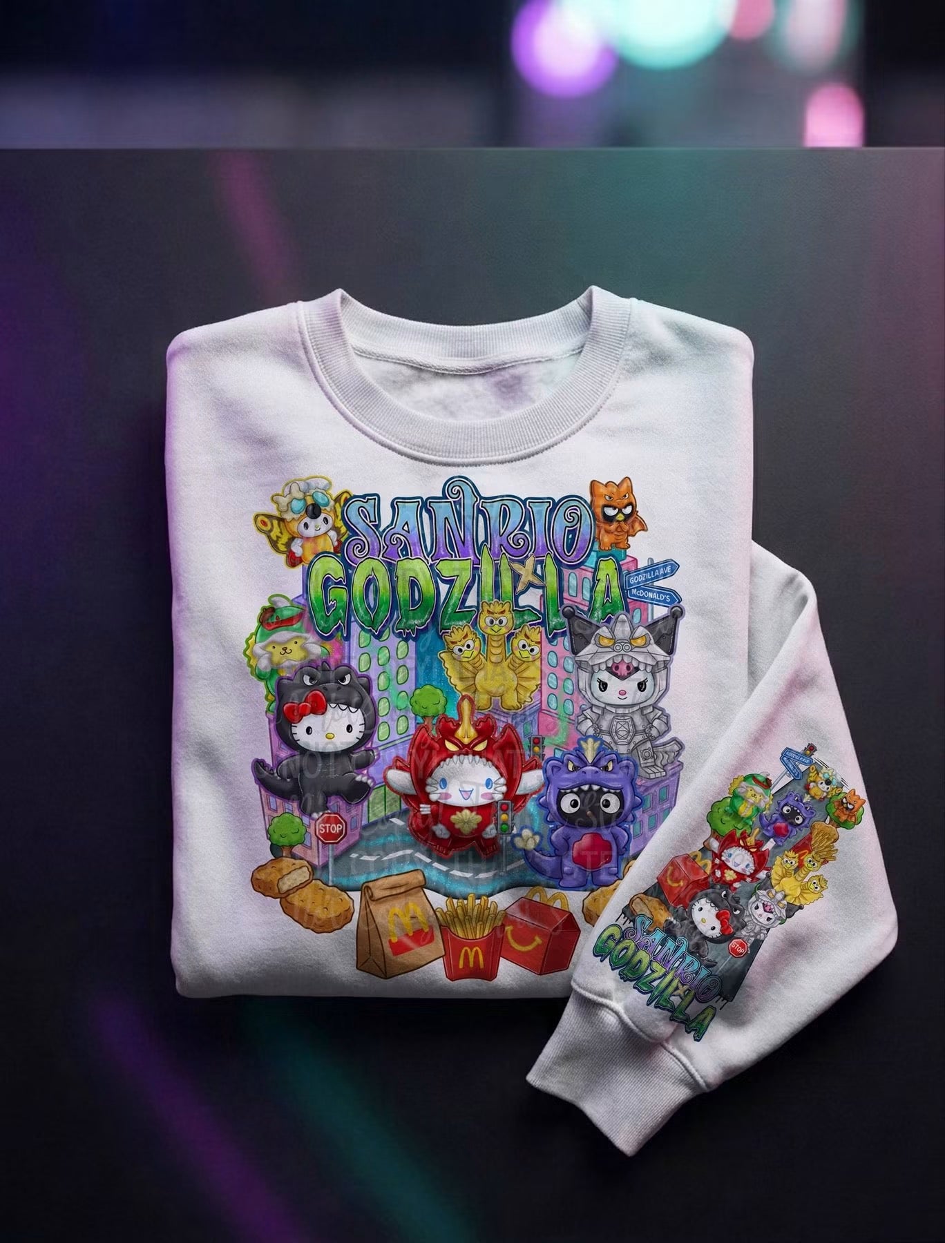 Sanrio Godzilla McDonald's Mashup Design