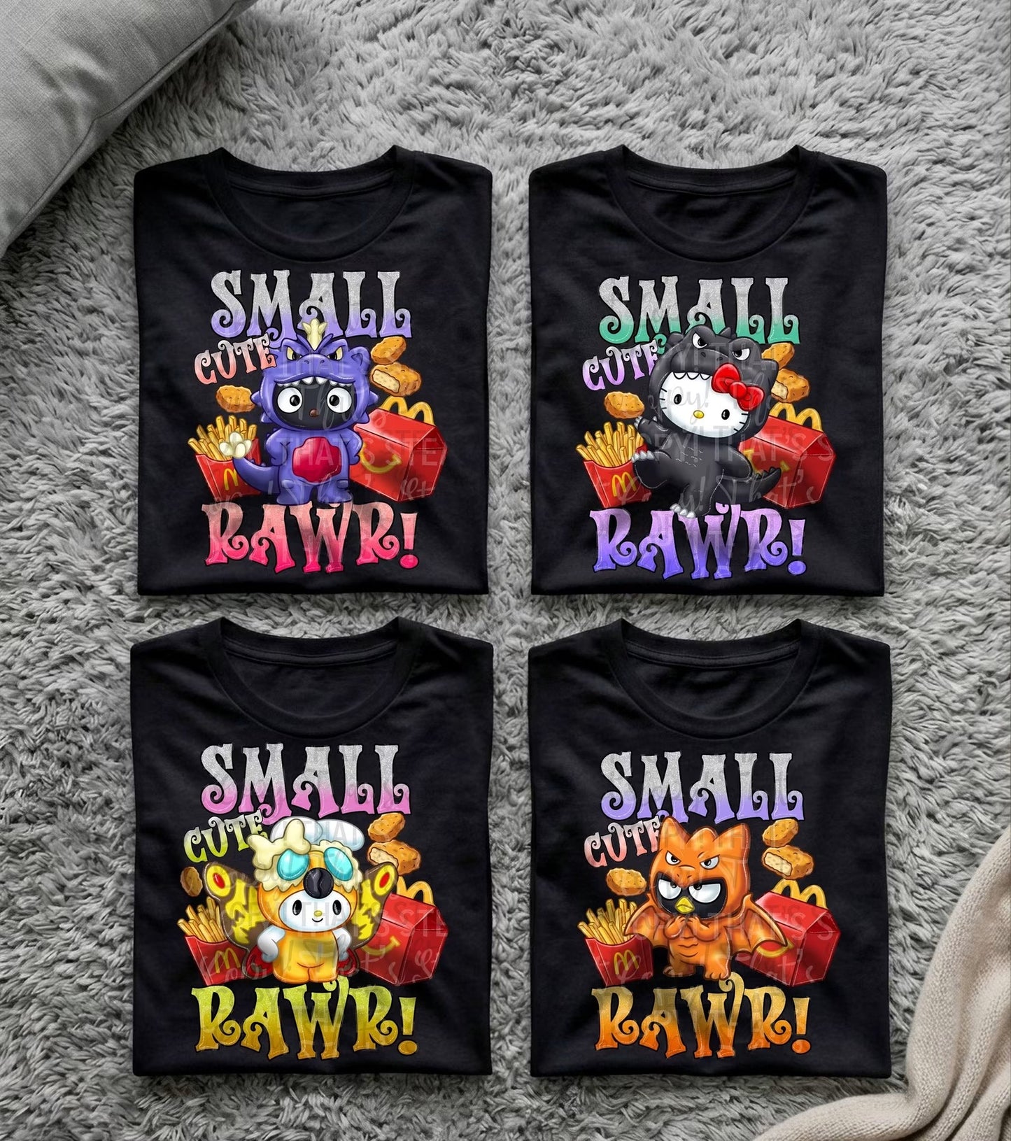 Small Cute Rawr Sanrio Godzilla Characters Design
