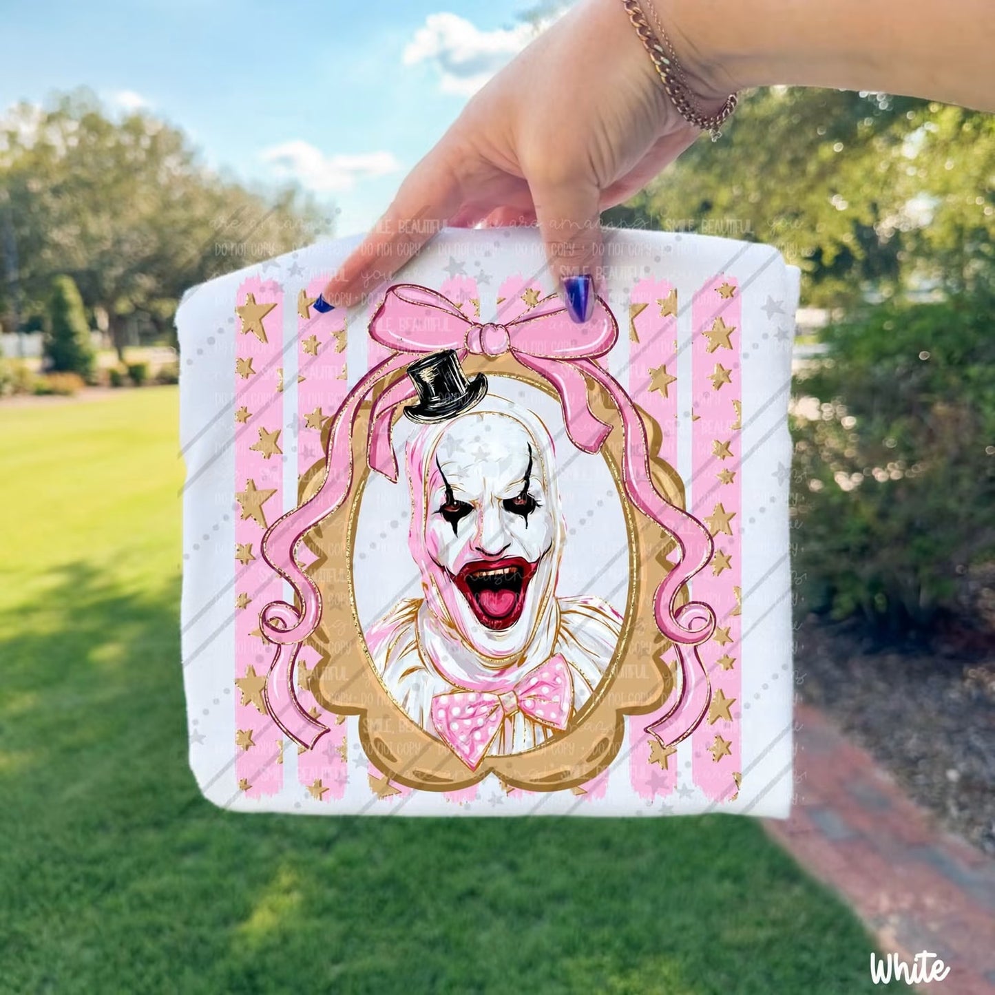 Art the Clown Pink Bow Frame
