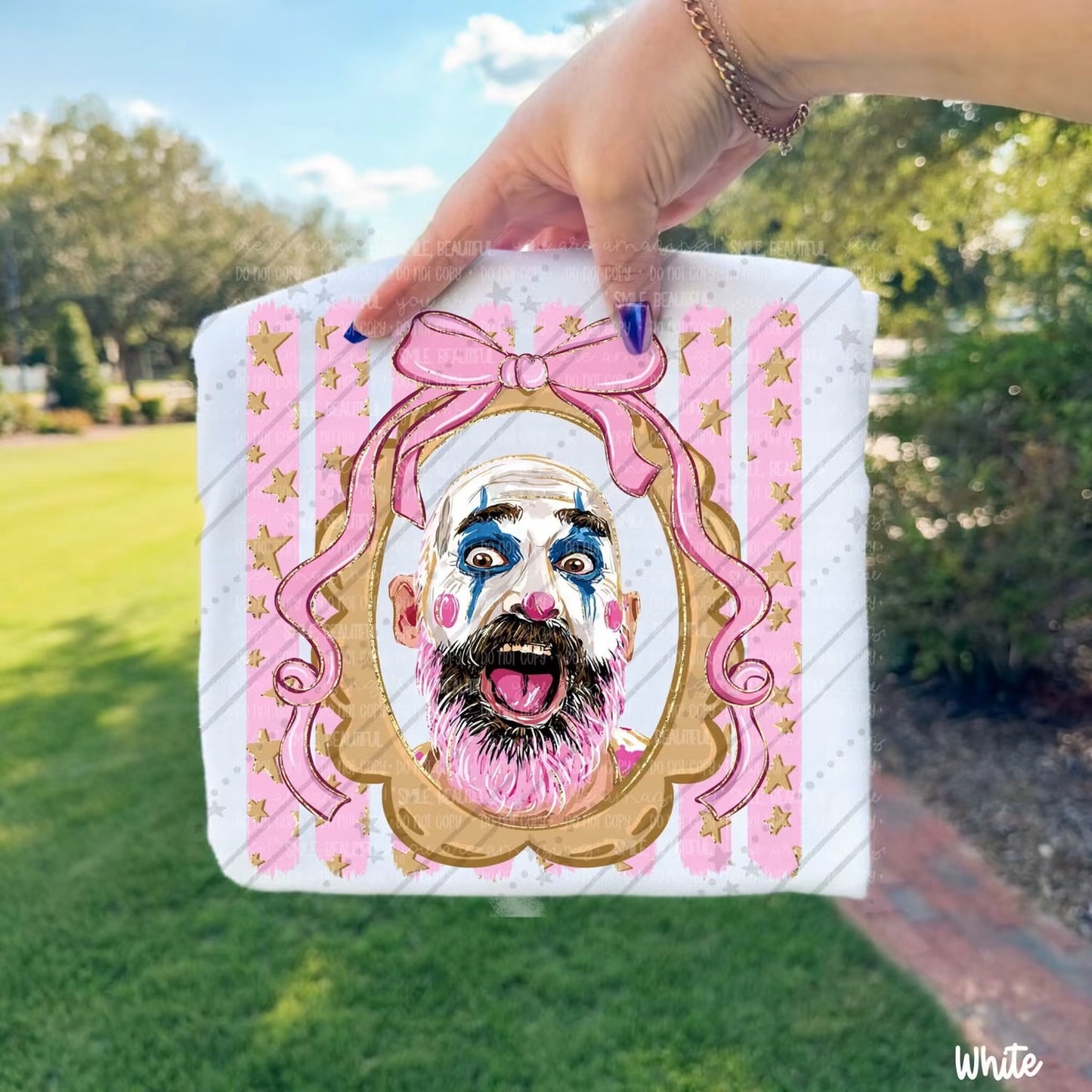 Captain Spaulding Pink Bow Frame