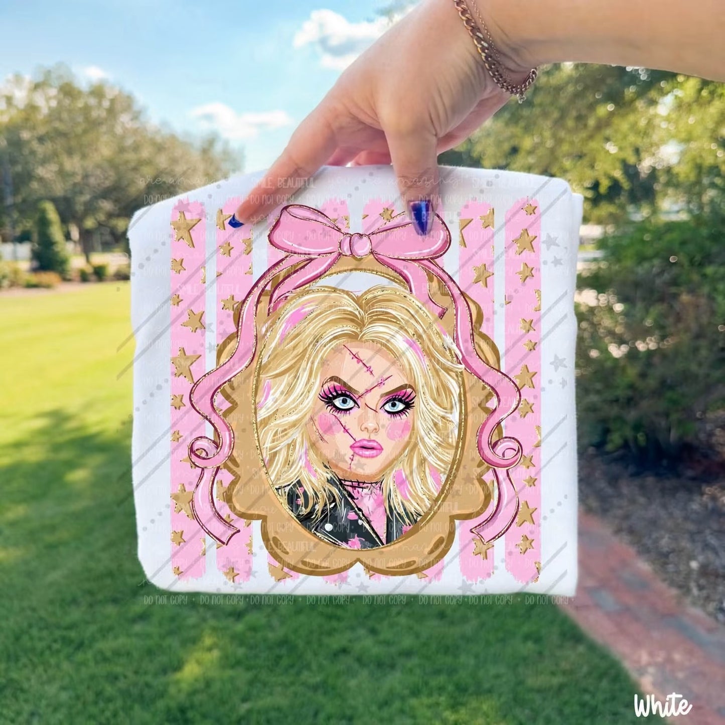 Tiffany Bride of Chucky Pink Bow Frame
