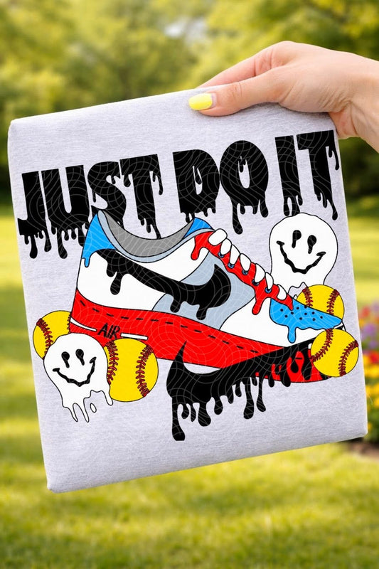 Just Do It Softball Drip Black Yellow