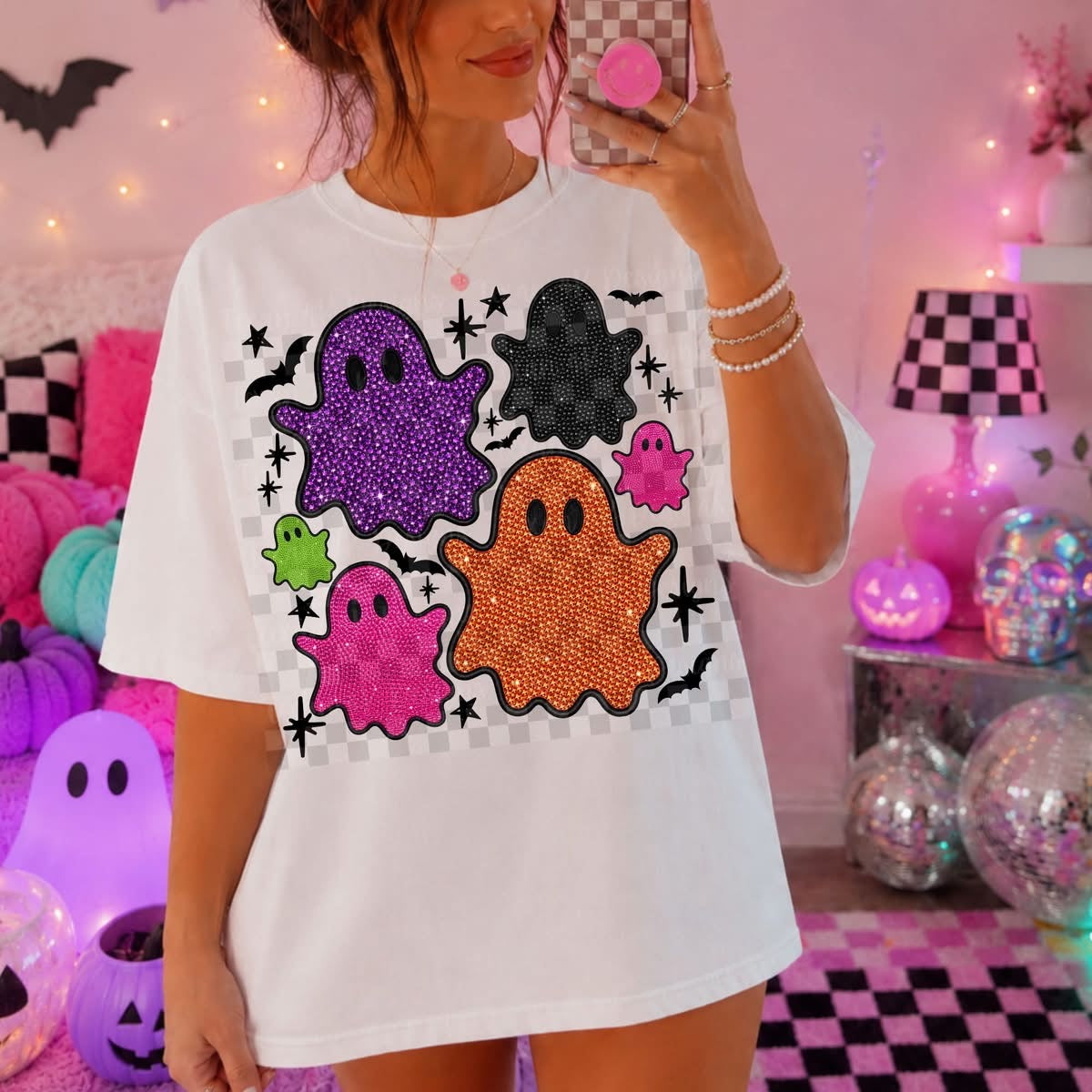 Sequin Ghosts Halloween