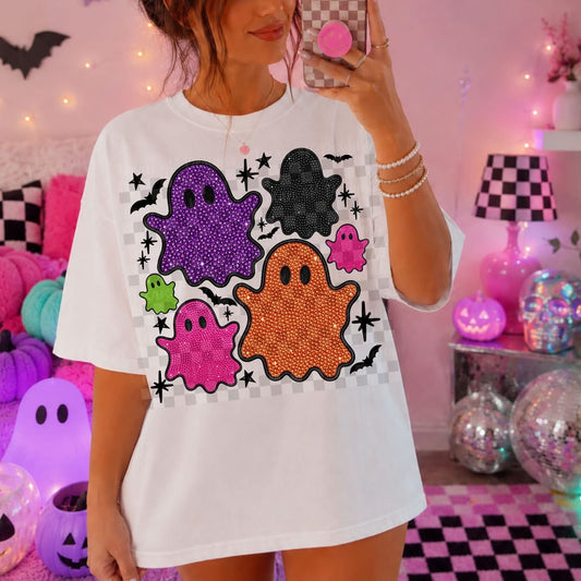 Sequin Ghosts Halloween