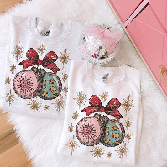 Pink Leopard Ornaments