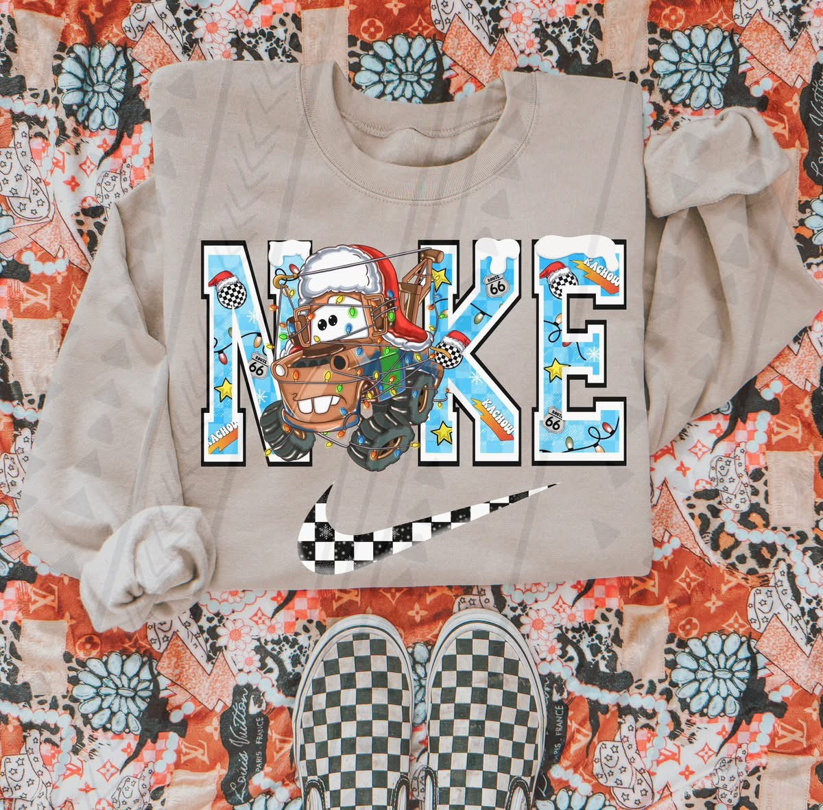 Christmas Tow Truck Swoosh